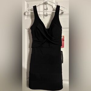 Emerald Sundae Strapless Black Dress